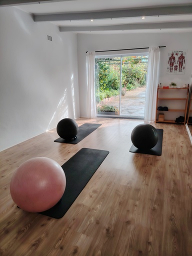 Pilates studio with exercise mats